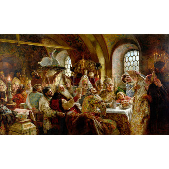 РЕПРОДУКЦИИ НА КАРТИНИ Болярска сватбена церемония (1883)